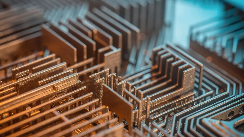 Makroaufnahme von Computerchip-Texturen mit Hitzeentwicklung symbolisiert Energieverbrauch