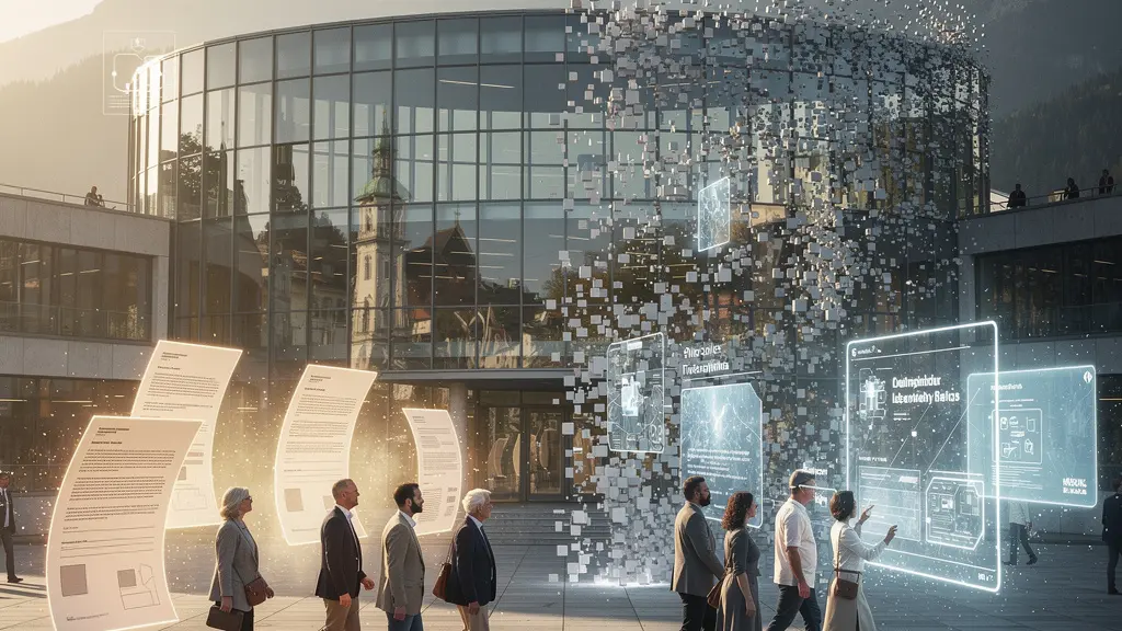 Digitale Verwaltung und E-Government in der Schweiz mit komplexen Schnittstellen