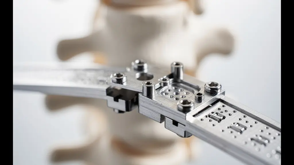 Medizinische Darstellung der Elektroden-Implantation am Rückenmark