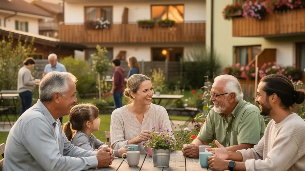 Gemeinschaftliches Wohnen in einer Schweizer Genossenschaftssiedlung