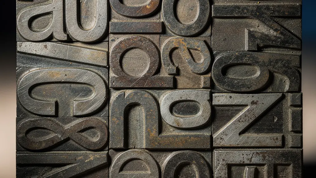 Helvetica-Buchstaben in verschiedenen Grössen auf neutralem Hintergrund mit geometrischen Schatten