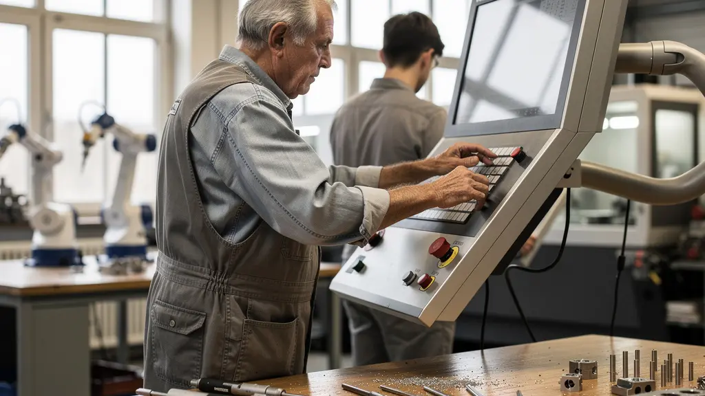 Traditionelle Schweizer Produktionshalle mit modernen digitalen Elementen