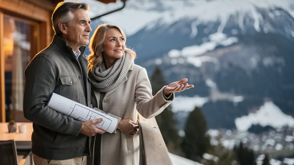 Luxuriöse Schweizer Villa mit Alpenblick symbolisiert Pauschalbesteuerung