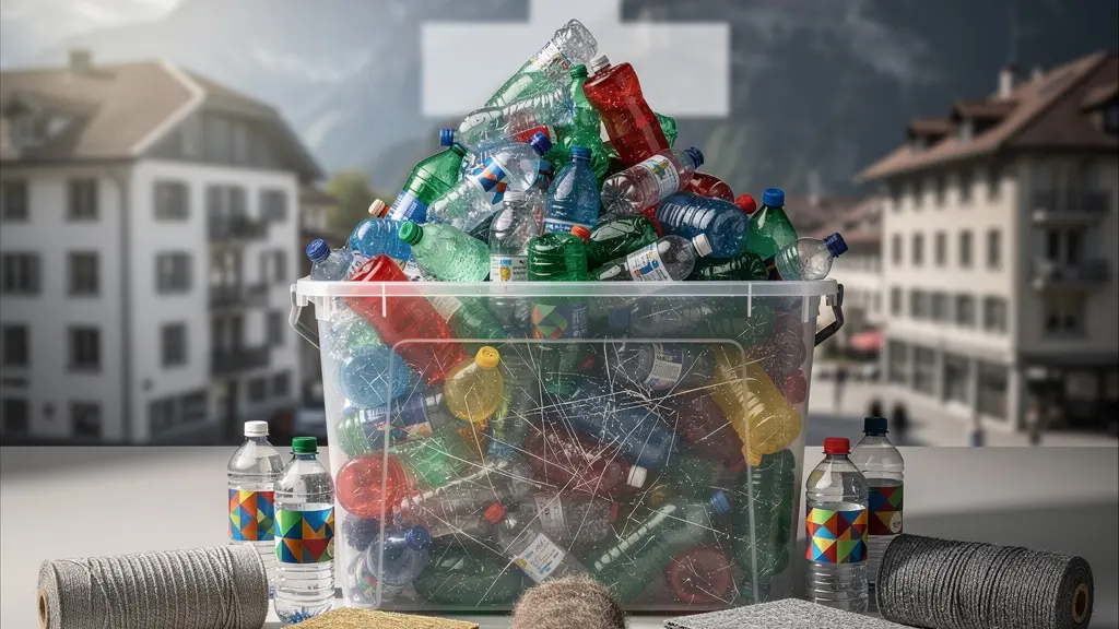 Schweizer PET-Sammelsystem mit dichten Sammelstellen und hoher Bürgerbeteiligung visualisiert