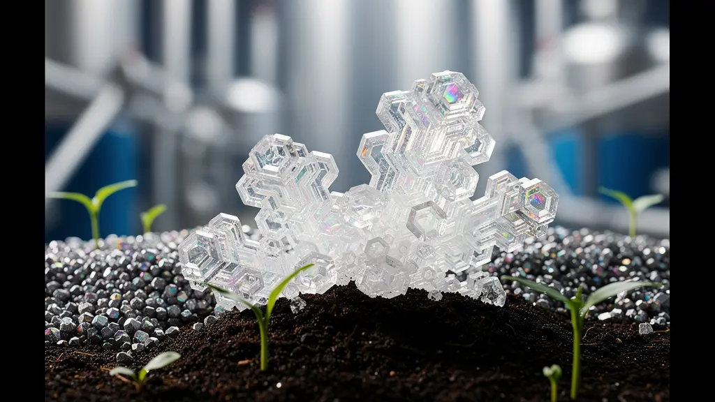 Moderne Kläranlage mit Phosphor-Rückgewinnungstechnologie und Kreislaufvisualisierung