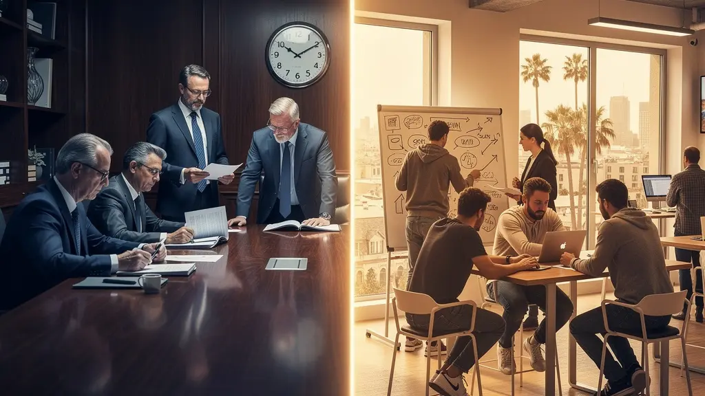 Kontrast zwischen konservativer Schweizer Geschäftskultur und risikofreudiger Silicon Valley Mentalität